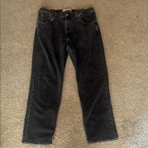 Men's Hollister washed black loose jeans 36x32